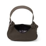 Lolë Mini Hobo Bag in Mocha olive brown — consider this sleek bag elevated, inside and out
