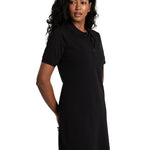 Lolë Effortless Polo Dress in black — your perfect go-to dress, no matter the occasion