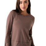 Lolë Dynamic Long Sleeves in brown stripe