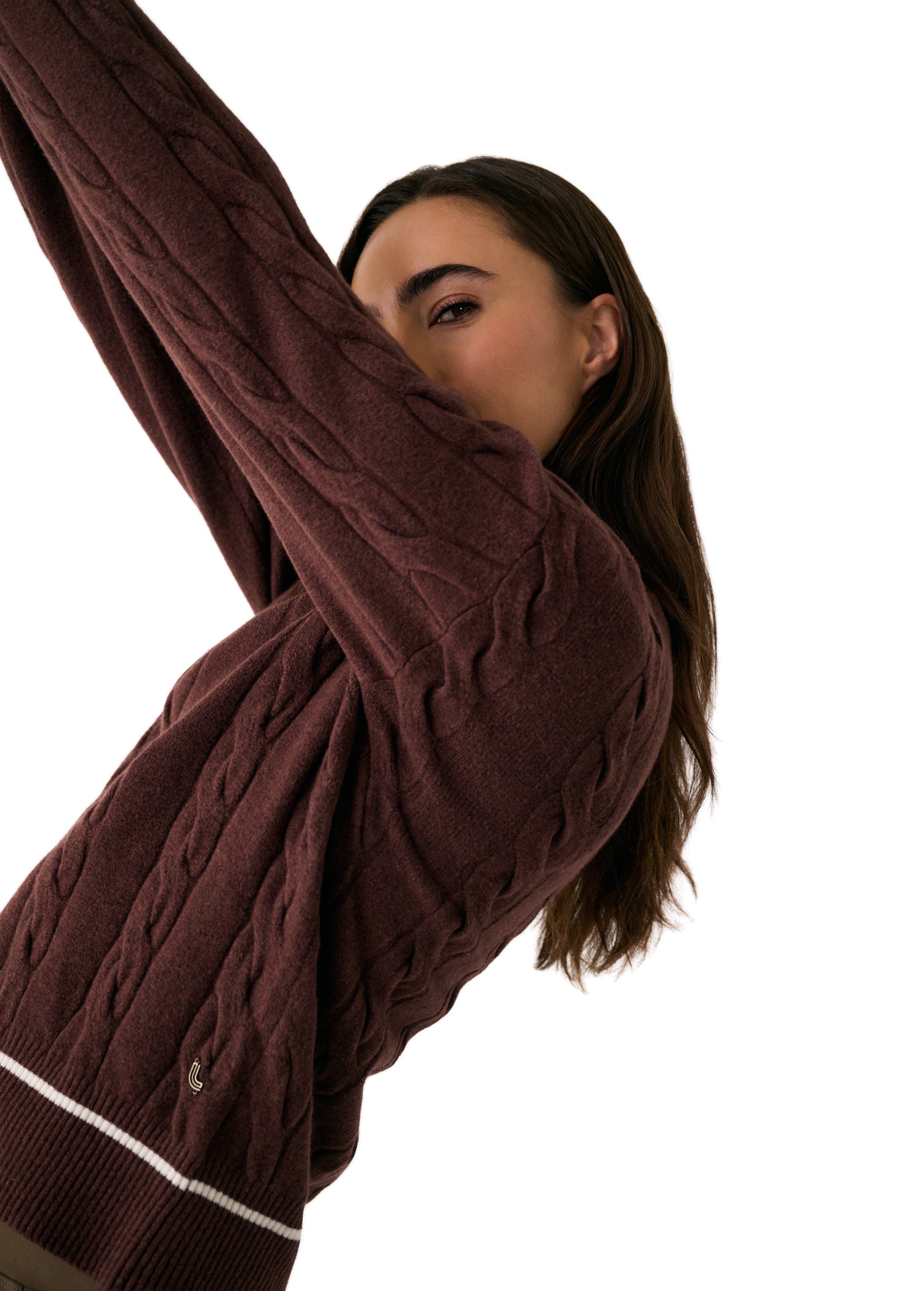Lolë Camila V-Neck in mauve brown