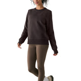 Lolë Icone Crew Neck Pullover in Java dark brown