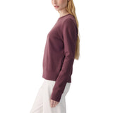 Lolë Icone Crew Neck Pullover in Mulberry plum