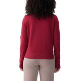 Lolë Icone Crew Neck Pullover in Garnet dark red