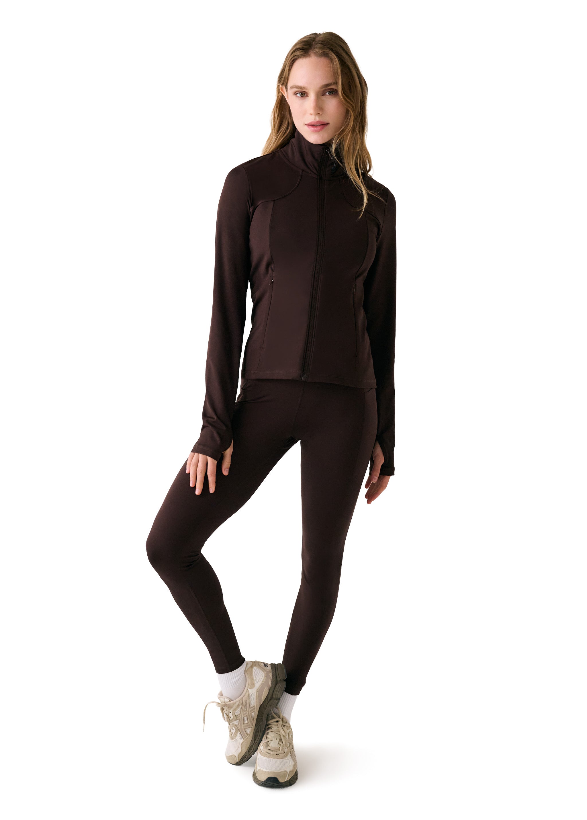 Lolë Step Up Jacket in Java dark brown