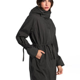 Lolë Piper Oversized Packable Rain Jacket in olive