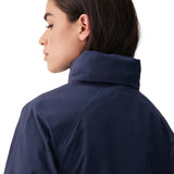 Lolë Alizé Short Trench Coat in Outerspace navy — fit note: Cut with a relaxed fit for comfortable layering