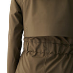 Lolë Alizé Short Trench Coat in Moss olive green — fit note: Cut with a relaxed fit for comfortable layering