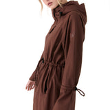 Lolë Piper Oversized Rain Jacket in Sienna brown — for a more streamlined fit, consider sizing down