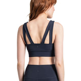 Lolë Step Up Bra in Outerspace navy — this high-support longline sports bra sets you in motion