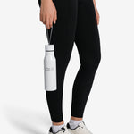 Lolë Refresh Water Bottle in white — features a wristlet strap for easy on-the-go hydration