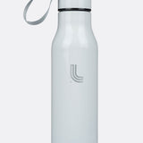 Lolë Refresh Water Bottle in white — features a wristlet strap for easy on-the-go hydration
