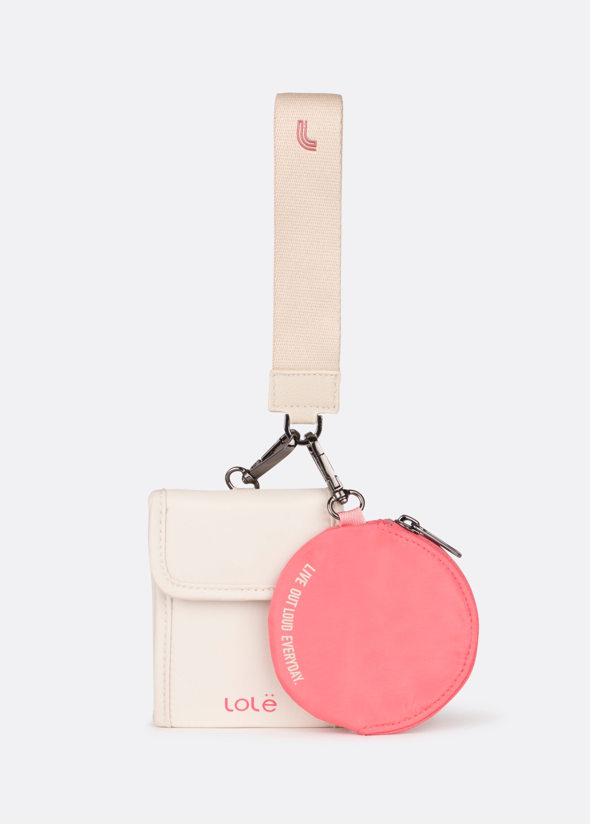 Lolë Alesia Double Wristlet Wallet in Abalone pale greige