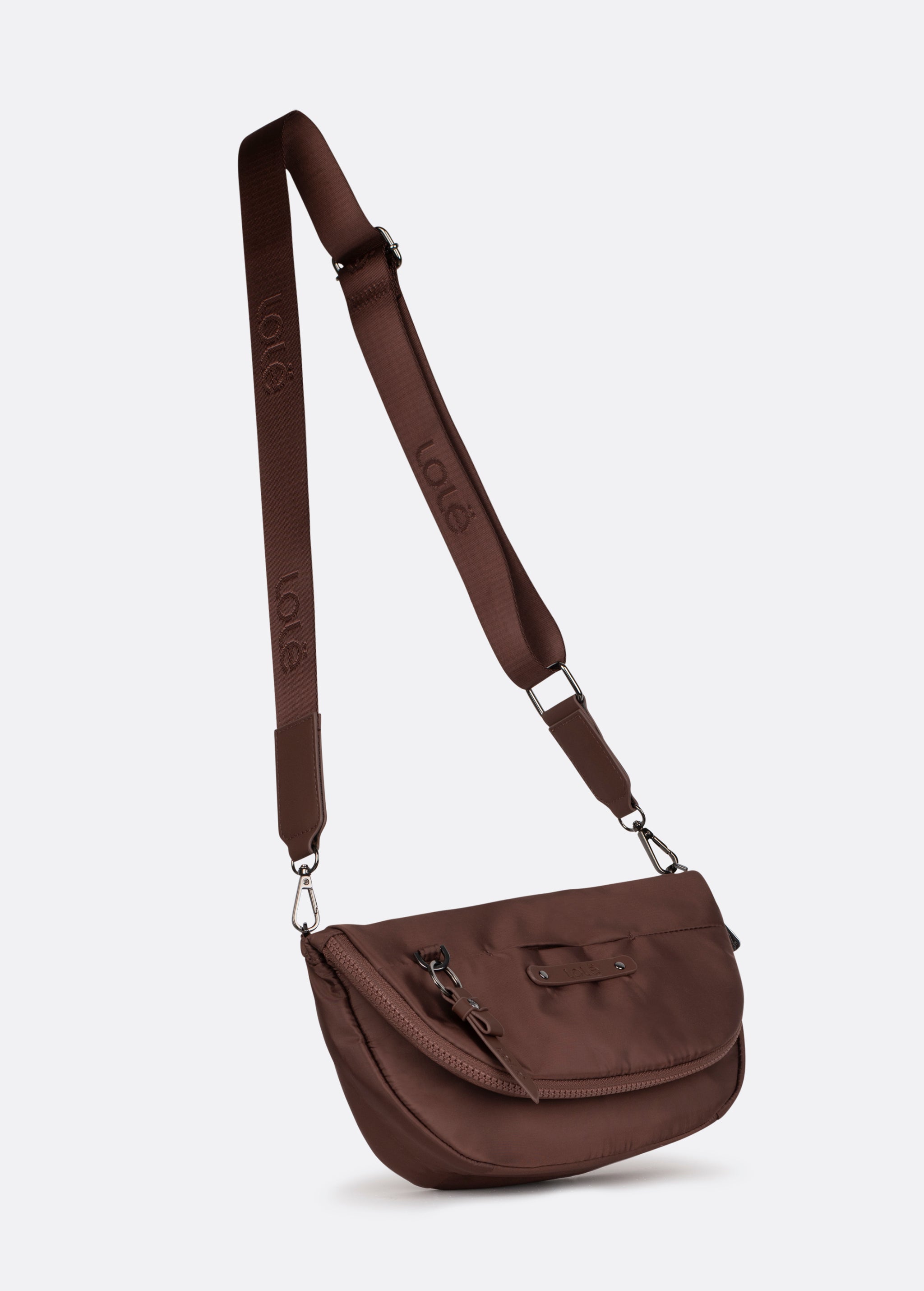 Lolë Acadie Crossbody Flap Bag in Sienna brown