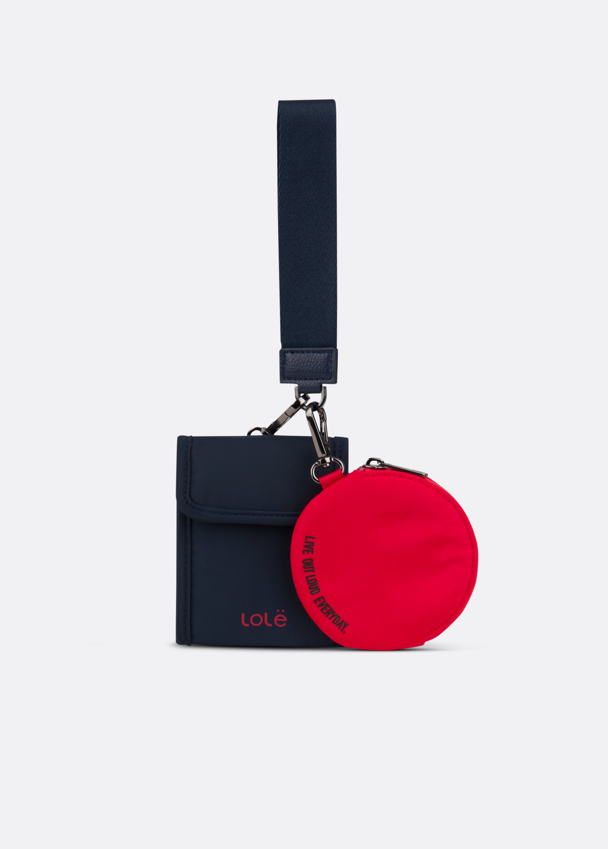 Lolë Alesia Double Wristlet Wallet in Outerspace navy
