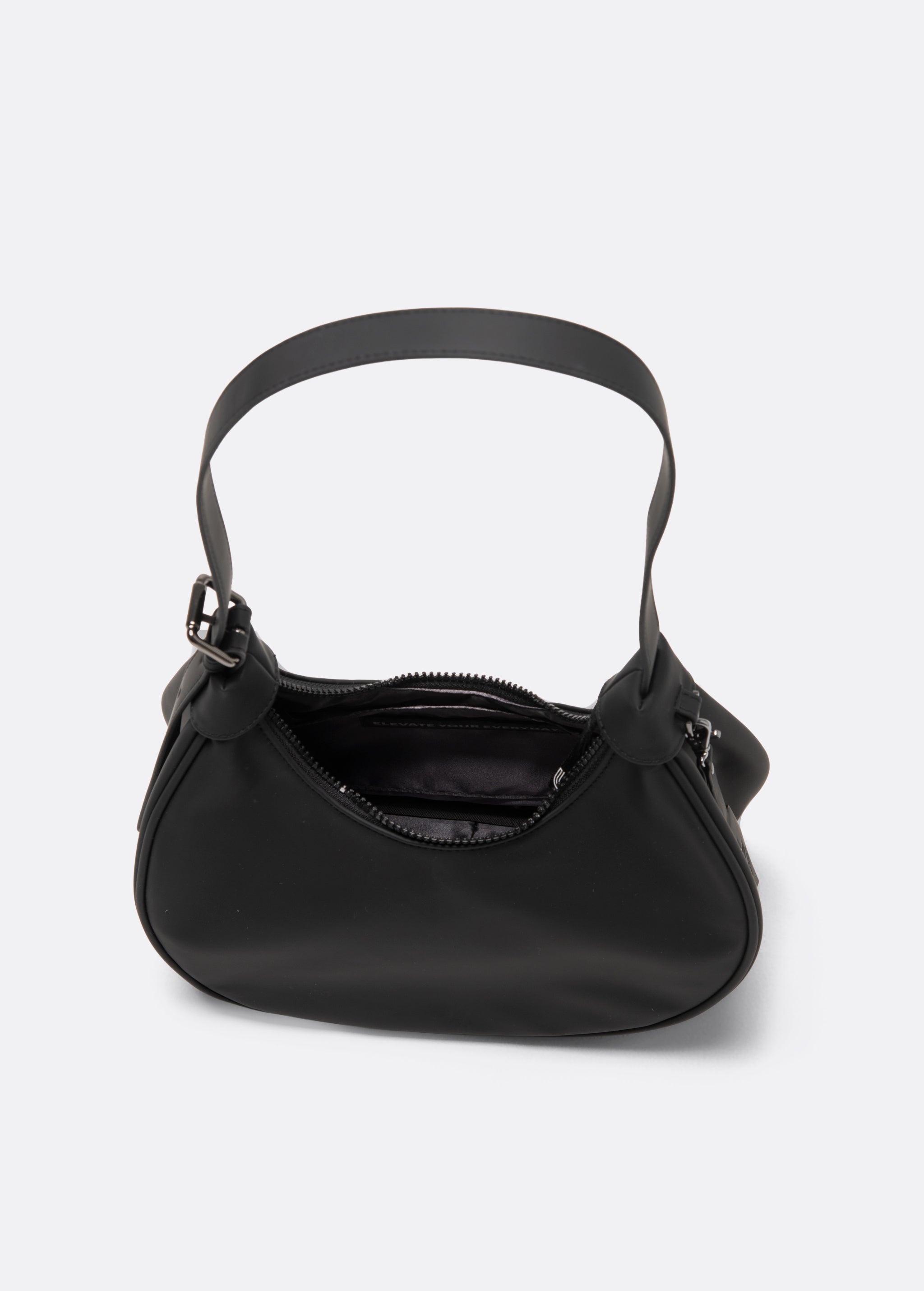 Lolë Mini Hobo Bag in black — consider this sleek bag elevated, inside and out