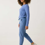 Lolë Om Tech Joggers in blue — refresh your cozy basics with this jogger pant