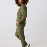 Lolë Om Tech Joggers in olive green — refresh your cozy basics with this jogger pant