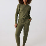 Lolë Om Tech Joggers in olive green — refresh your cozy basics with this jogger pant