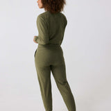 Lolë Om Tech Joggers in olive green — refresh your cozy basics with this jogger pant