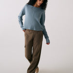 Lolë Classic Crew in Seagreen dusty blue