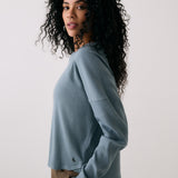 Lolë Classic Crew in Seagreen dusty blue