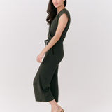 Lolë Effortless Wrap Jumpsuit in olive