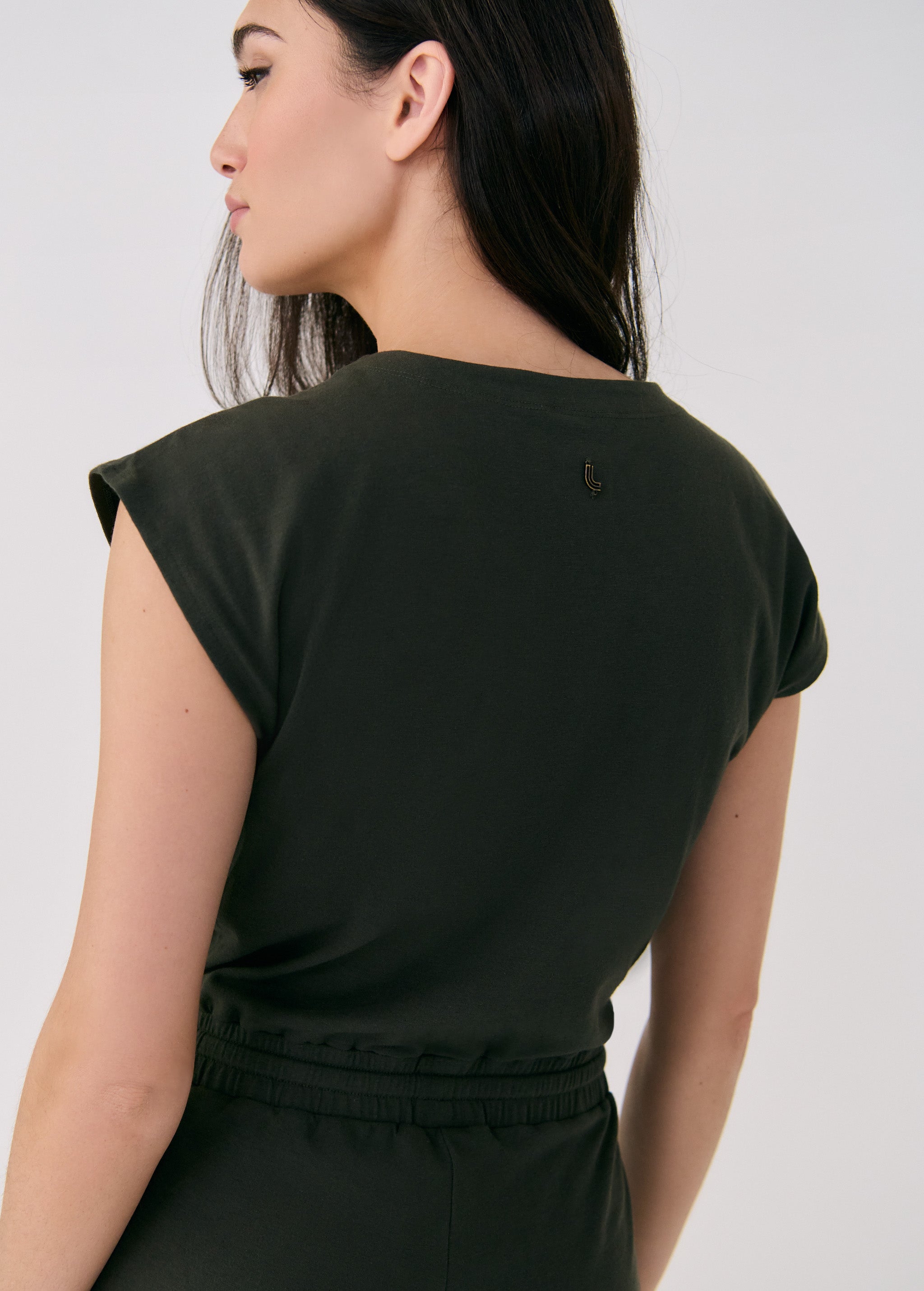 Lolë Effortless Wrap Jumpsuit in olive