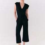 Lolë Effortless Wrap Jumpsuit in black
