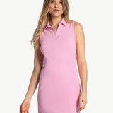 Lolë Step Up Polo Dress in Verbena pink