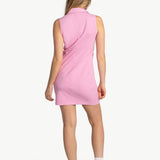 Lolë Step Up Polo Dress in Verbena pink