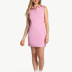 Lolë Step Up Polo Dress in Verbena pink