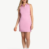Lolë Step Up Polo Dress in Verbena pink