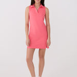 Lolë Step Up Polo Dress in coral