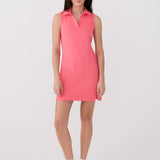 Lolë Step Up Polo Dress in coral