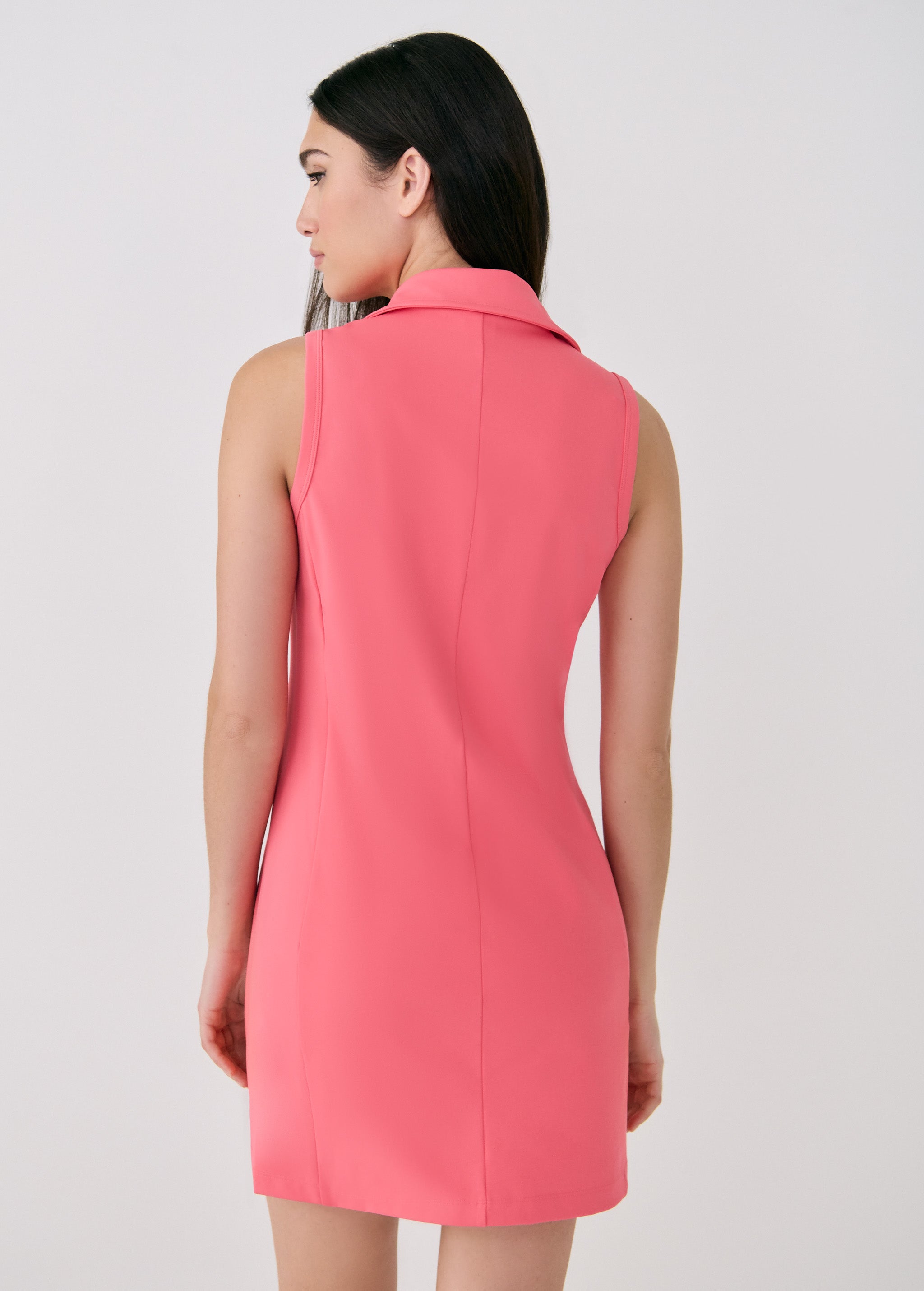 Lolë Step Up Polo Dress in coral