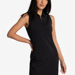 Lolë Step Up Polo Dress in black