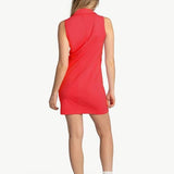 Lolë Step Up Polo Dress in Cayenne coral red