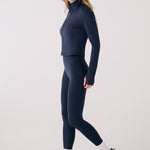 Lolë Serene Ankle Leggings in Outerspace navy — pair it with a Serene tank or bra to complete the set