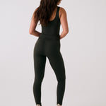 Lolë Serene Ankle Leggings in olive — pair it with a Serene tank or bra to complete the set