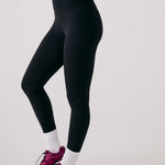 Lolë Serene Ankle Leggings in black — pair it with a Serene tank or bra to complete the set