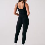 Lolë Serene Ankle Leggings in black — pair it with a Serene tank or bra to complete the set
