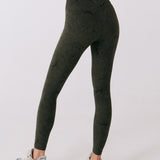 Lolë Serene Ankle Leggings in olive — pair it with a Serene tank or bra to complete the set