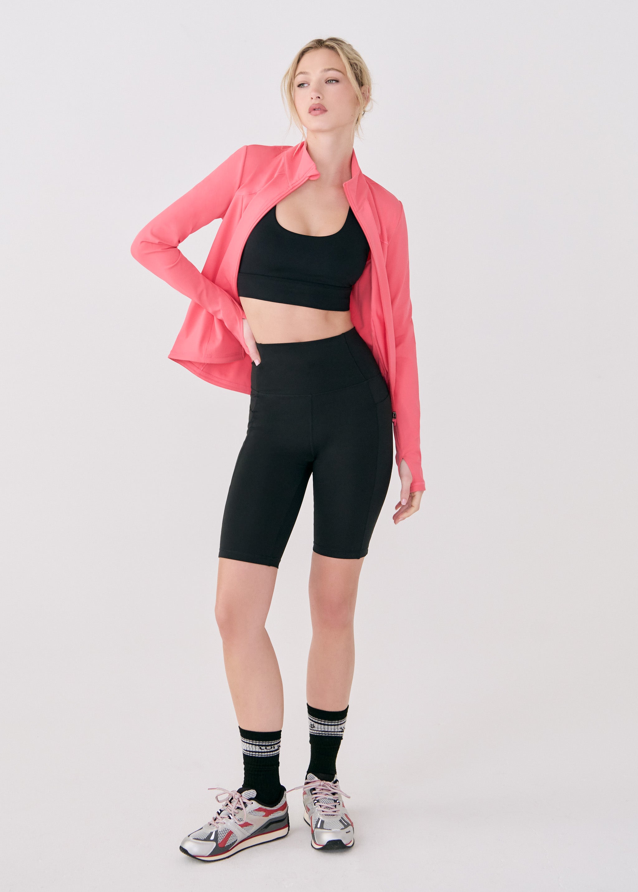 Lolë Step Up Jacket in coral