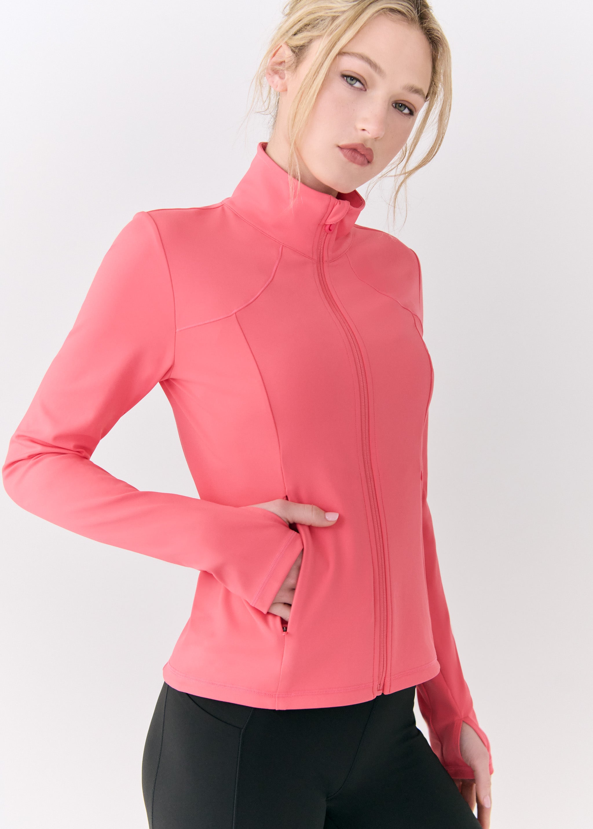 Lolë Step Up Jacket in coral