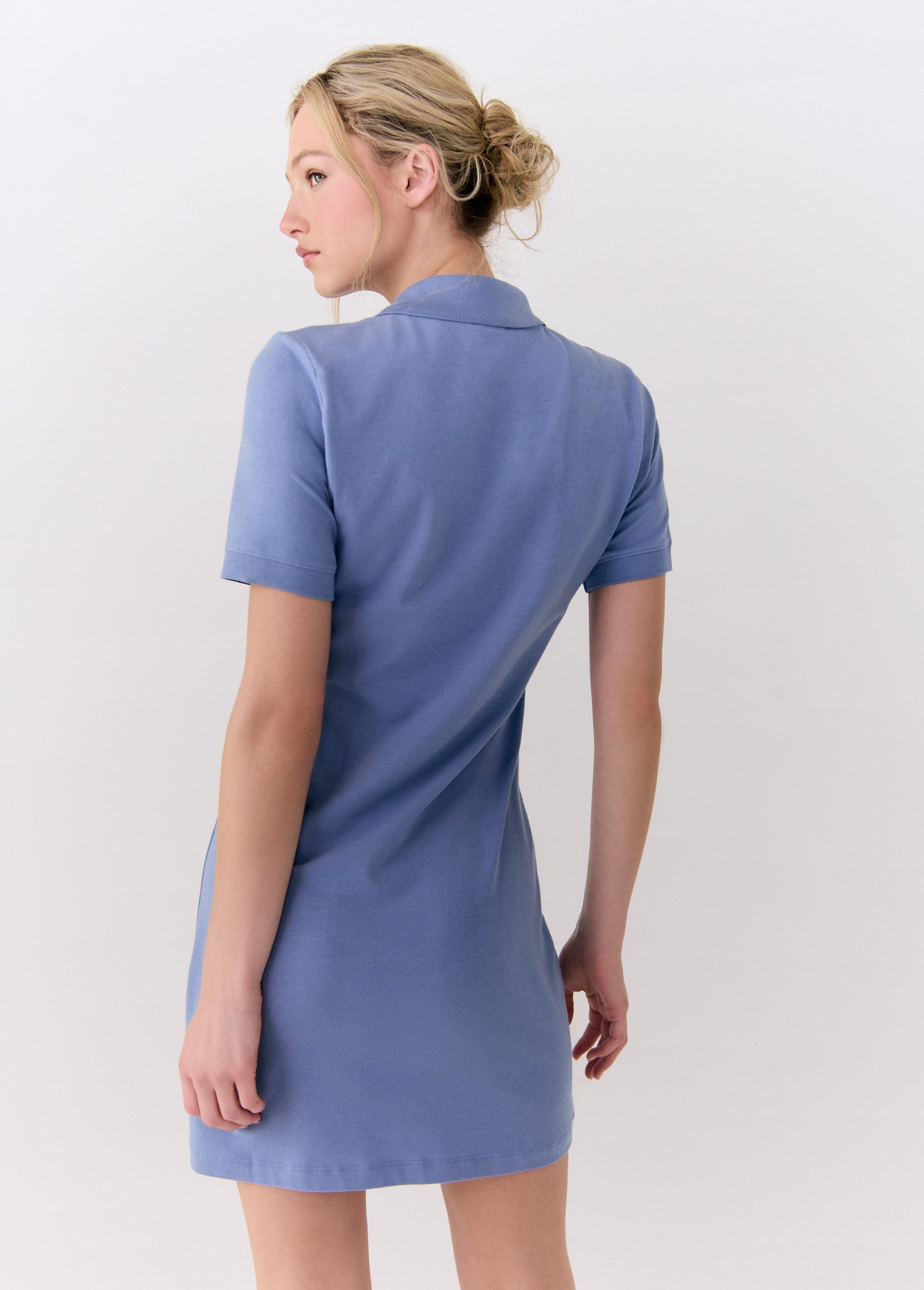 Lolë Effortless Polo Dress in Storm periwinkle — your perfect go-to dress, no matter the occasion