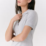 Lolë Effortless Polo Dress in grey — your perfect go-to dress, no matter the occasion