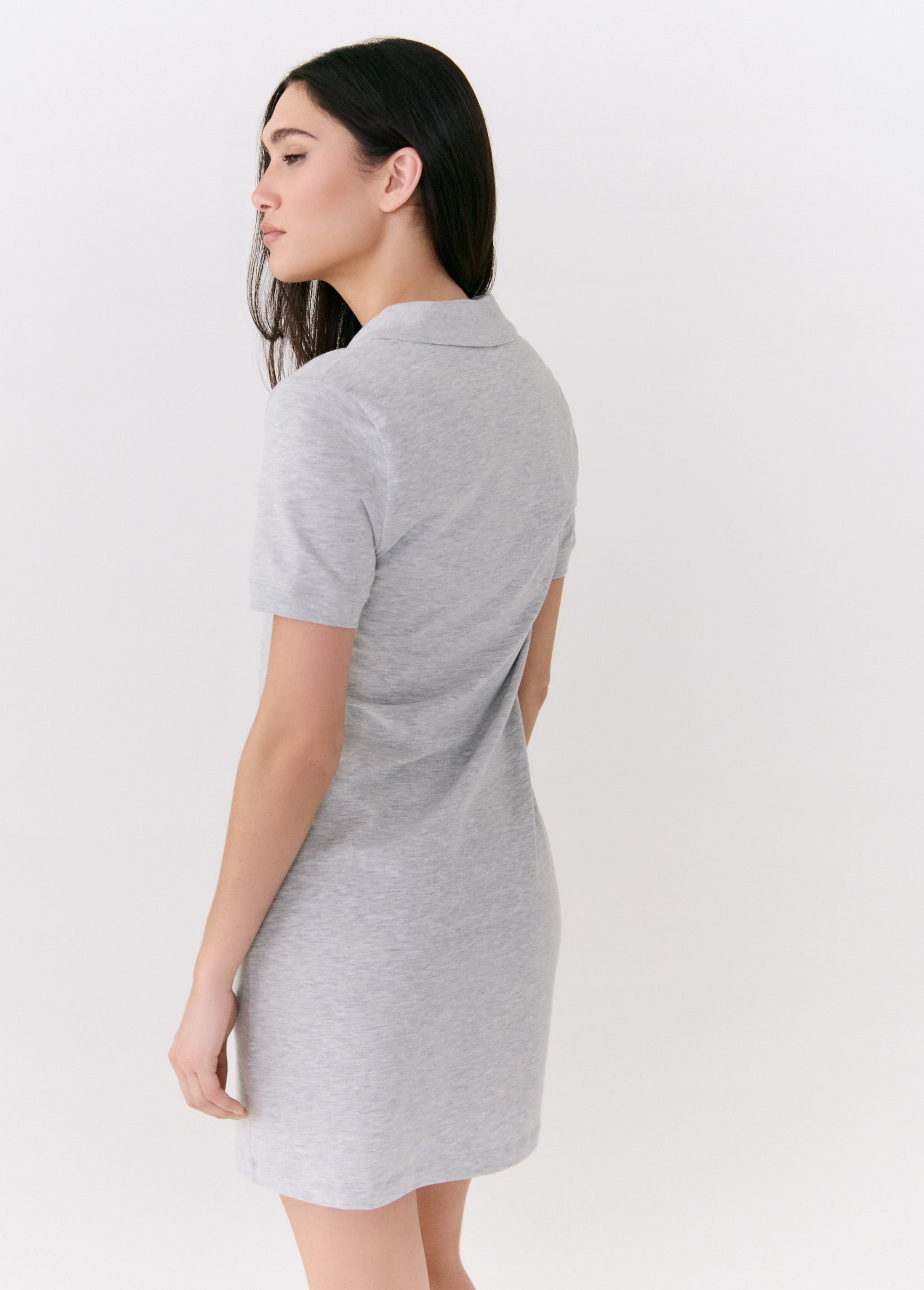Lolë Effortless Polo Dress in grey — your perfect go-to dress, no matter the occasion
