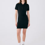 Lolë Effortless Polo Dress in black — your perfect go-to dress, no matter the occasion