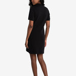 Lolë Effortless Polo Dress in black — your perfect go-to dress, no matter the occasion