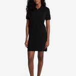 Lolë Effortless Polo Dress in black — your perfect go-to dress, no matter the occasion